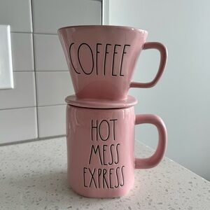Rae Dunn Artisan Coffee Drip and “Hot Mess” Mug Set